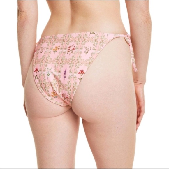 NWT Agua Bendita x Target Dainty Floral/Stripe Reversible Triangle Bikini Sz L - Picture 10 of 16